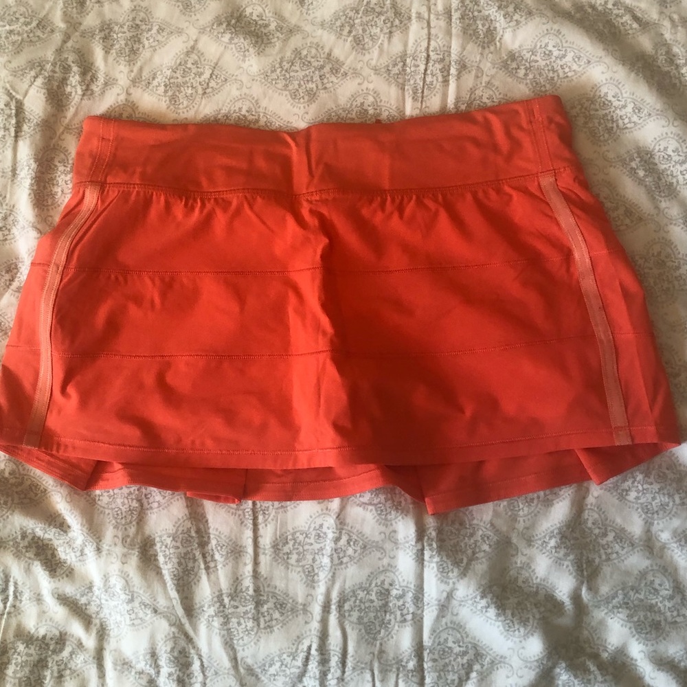 Soft orange lululemon skort